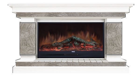 Комплект из электрокамина напольного и портала Калгари (143x45x82.5 см)