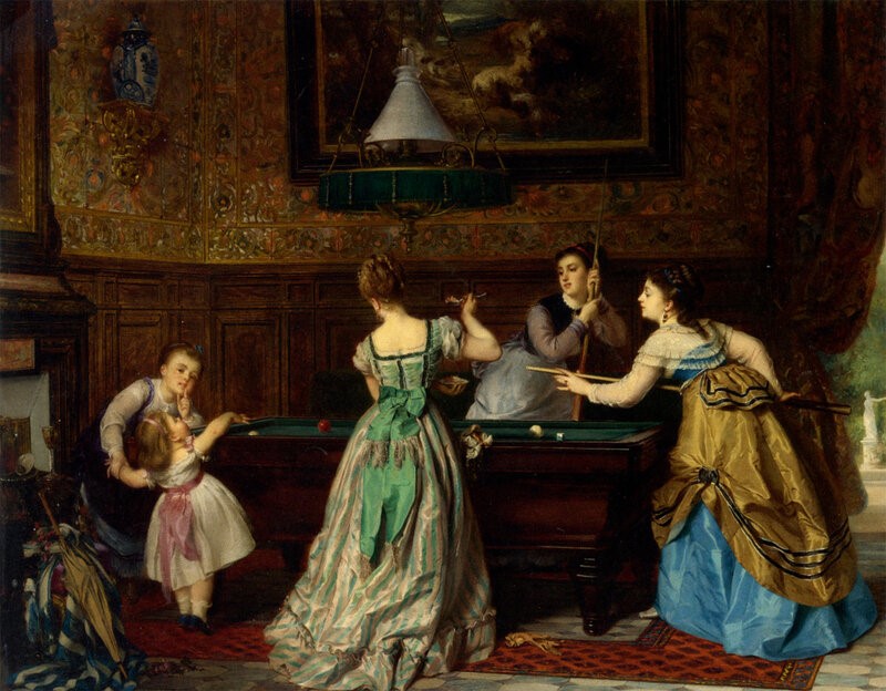 «Леди играют в бильярд» (1869)