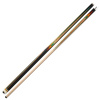 Кий ручной работы Каролина, запил Цветок 8 лучей двухсоставной (черный граб, лимонник, карельская береза, граб)